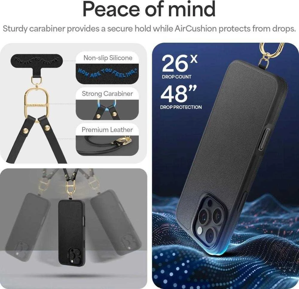 Apple iPhone 16 Pro Max Spigen Cyrill Kajuk Classic Charm Mag MagSafe dėklas telefonui juodos spalvos