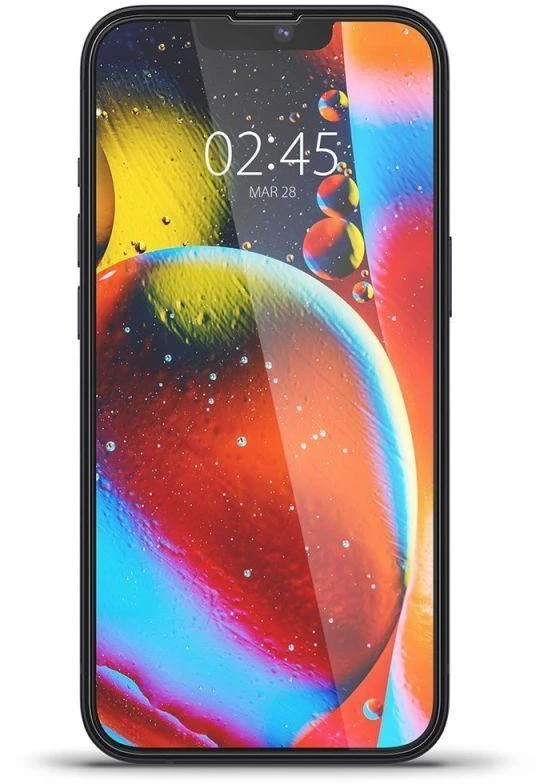 Spigen Glass FC Grūdintas stiklas, skirtas iPhone 13 / 13 Pro / 14 / 16e / 17e - Juoda