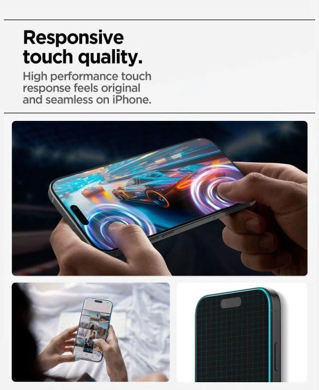 Apsauginis stiklas Spigen ALM GLAS.TR SLIM 3-pack Apple iPhone 17 Pro skaidrus