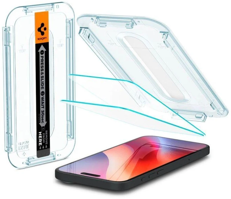 Spigen Glas.tR EZ Fit grūdintas stiklas skirtas iPhone 15 / 16 - 2 vnt.