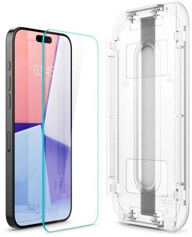 Spigen Glas.tR EZ Fit grūdintas stiklas skirtas iPhone 15 Pro Max - 2 vnt.