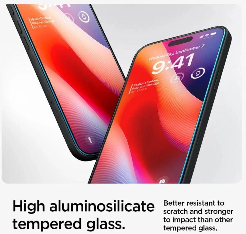 Spigen Glas.tR EZ Fit grūdintas stiklas skirtas iPhone 15 / 16 - 2 vnt.