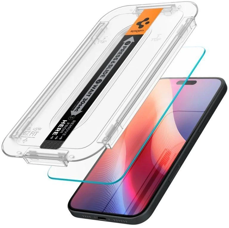 Spigen Glas.tR EZ Fit grūdintas stiklas skirtas iPhone 15 / 16 - 2 vnt.
