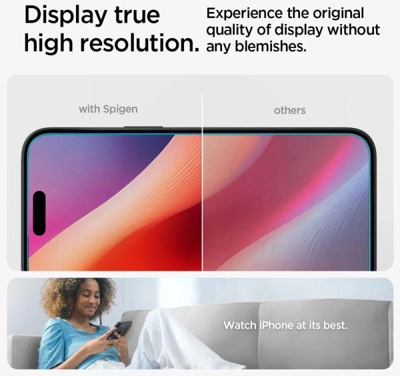 Spigen Glas.tR EZ Fit grūdintas stiklas skirtas iPhone 15 / 16 - 2 vnt.