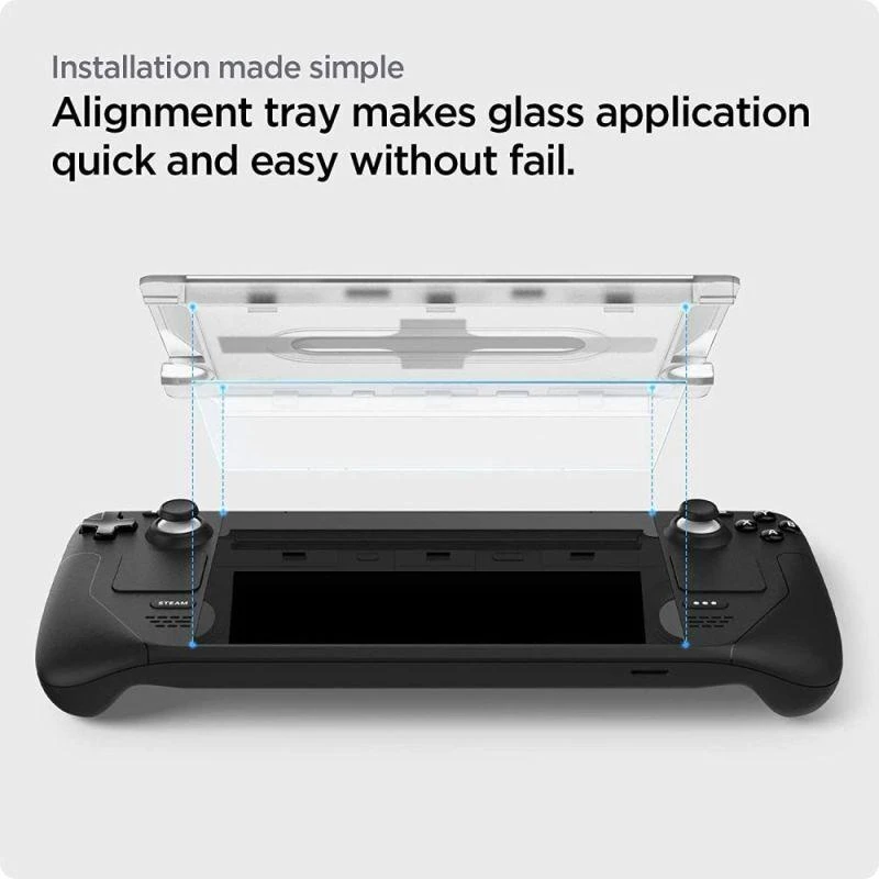 Spigen Glas.tR EZ Fit grūdintas stiklas, skirtas Steam Deck