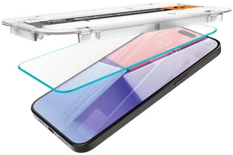 Spigen Glas.tR EZ Fit grūdintas stiklas skirtas iPhone 15 Pro Max - 2 vnt.