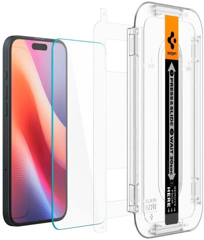 Spigen Glas.tR EZ Fit grūdintas stiklas skirtas iPhone 15 / 16 - 2 vnt.
