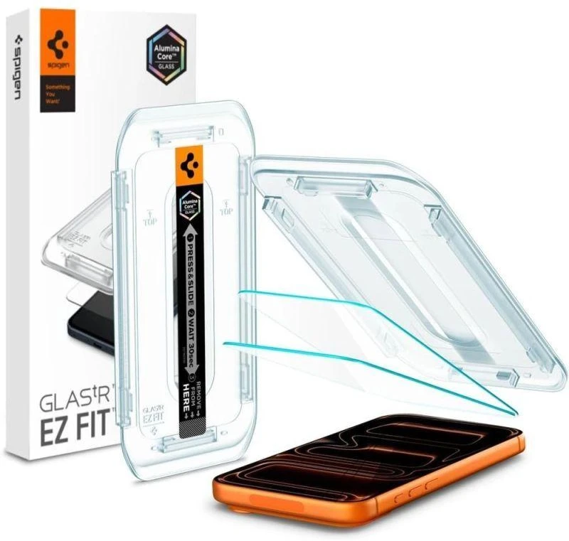 „Spigen Glas.tR EZ Fit“ dėklas, skirtas „Apple iPhone 16 Pro Max / 17 Pro Max“ – 2 vnt.