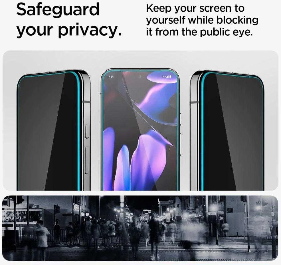 Dėklas Spigen Glas.TR "Ez Fit" Privacy HD 2 paketų privatumo stiklas, skirtas Google Pixel 9 / 9 Pro