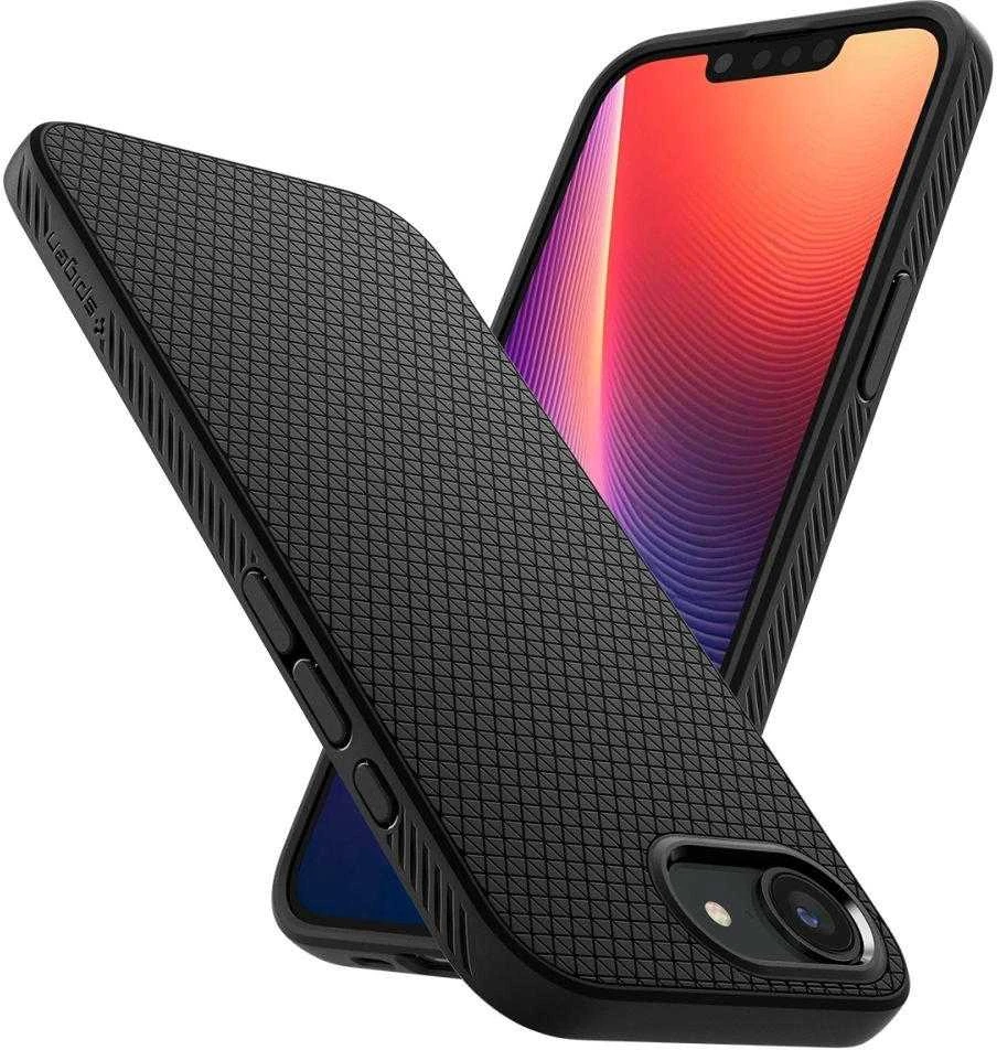„Spigen Liquid Air“ dėklas, skirtas iPhone 16e / 17e – matinis juodas