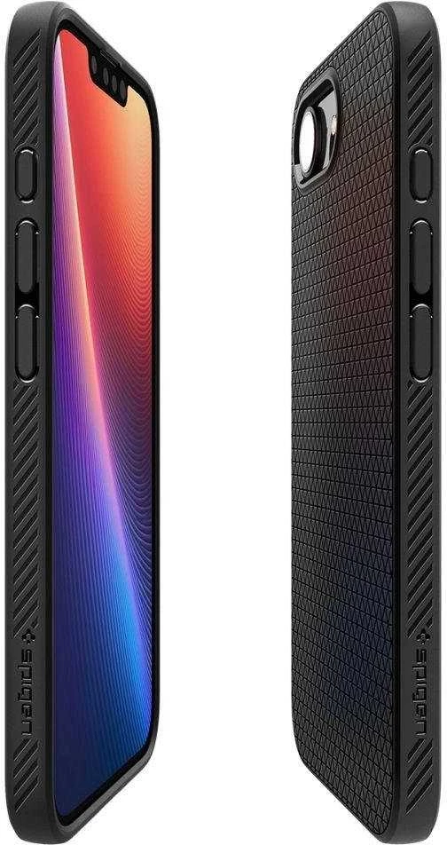 „Spigen Liquid Air“ dėklas, skirtas iPhone 16e / 17e – matinis juodas