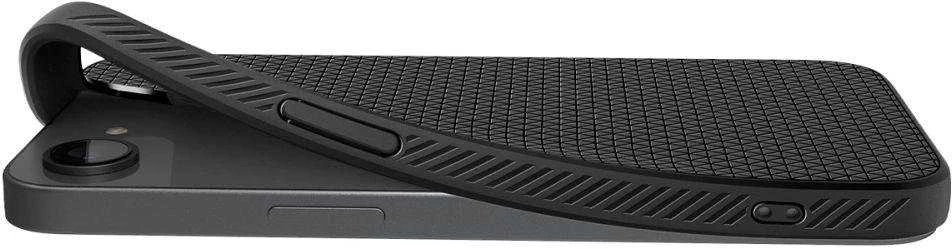 „Spigen Liquid Air“ dėklas, skirtas iPhone 16e / 17e – matinis juodas