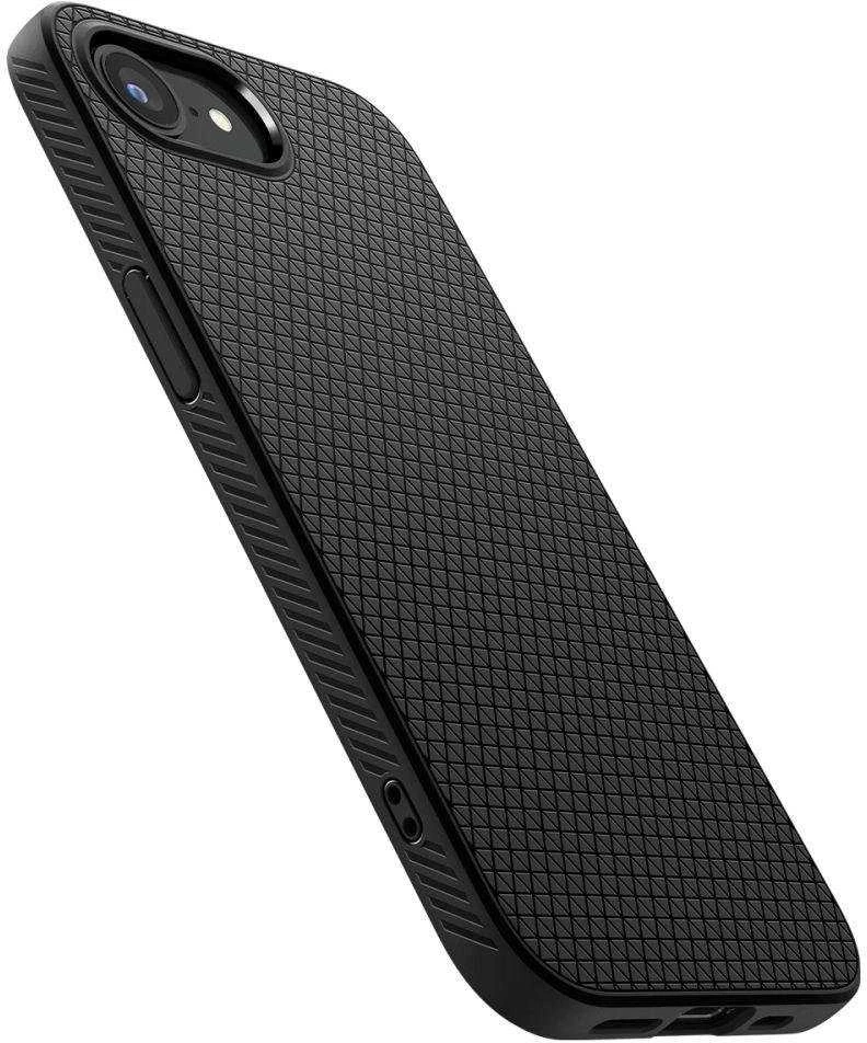 „Spigen Liquid Air“ dėklas, skirtas iPhone 16e / 17e – matinis juodas