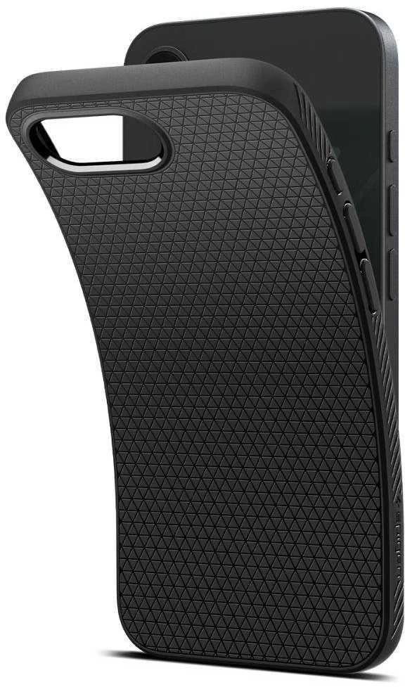 „Spigen Liquid Air“ dėklas, skirtas iPhone 16e / 17e – matinis juodas