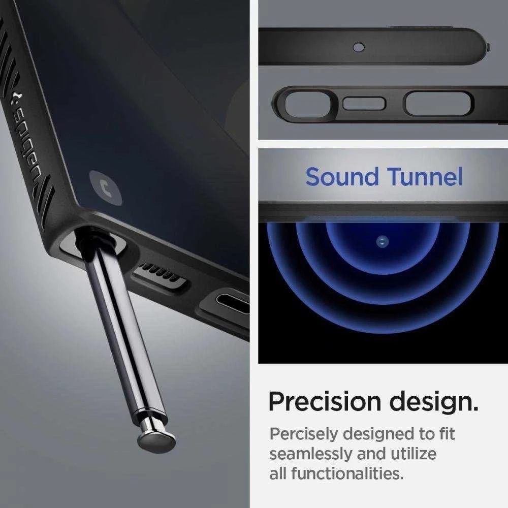 Spigen Liquid Air dėklas skirtas Samsung Galaxy S22 Ultra, spalva - Matte Black