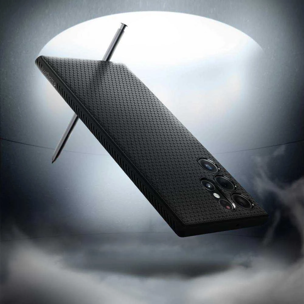 Spigen Liquid Air dėklas skirtas Samsung Galaxy S22 Ultra, spalva - Matte Black
