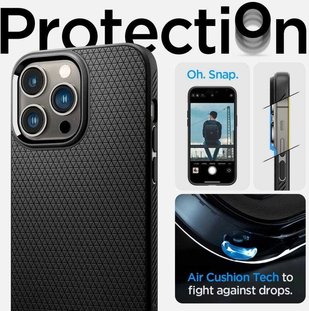 Dėklas SPIGEN LIQUID AIR IPHONE 14 PRO MAX MATTE Juodas