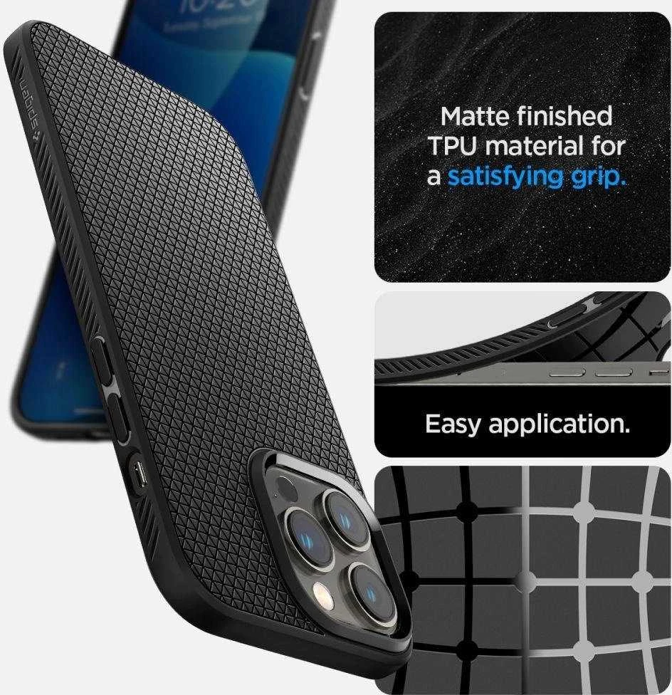 Dėklas SPIGEN LIQUID AIR IPHONE 14 PRO MAX MATTE Juodas