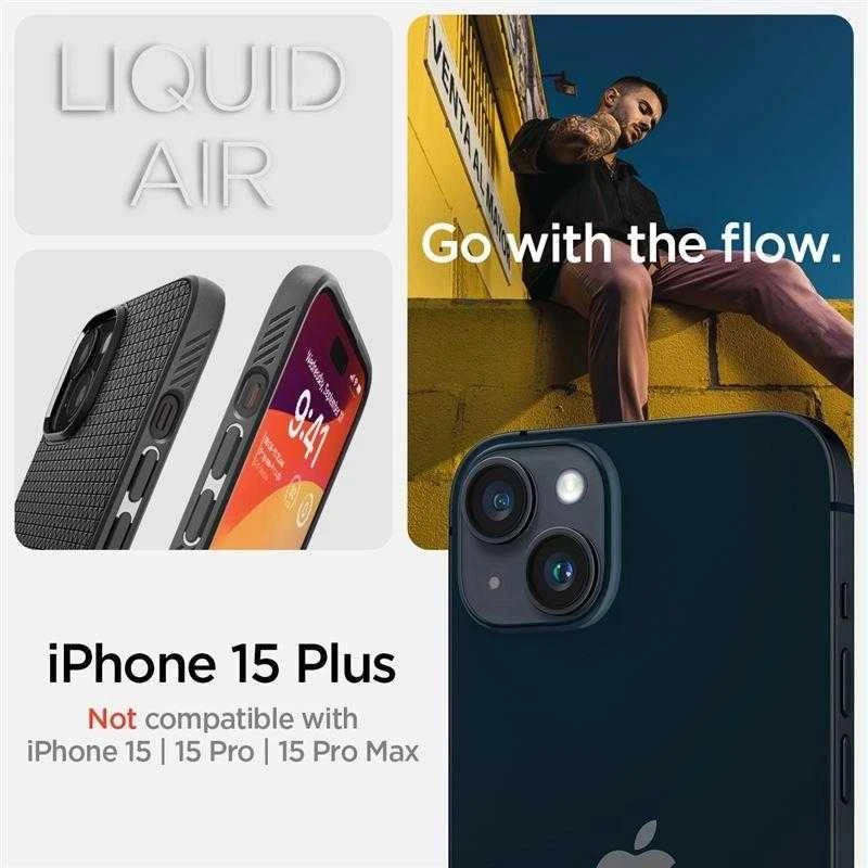 Dėklas SPIGEN LIQUID AIR IPHONE 15+ Juodas