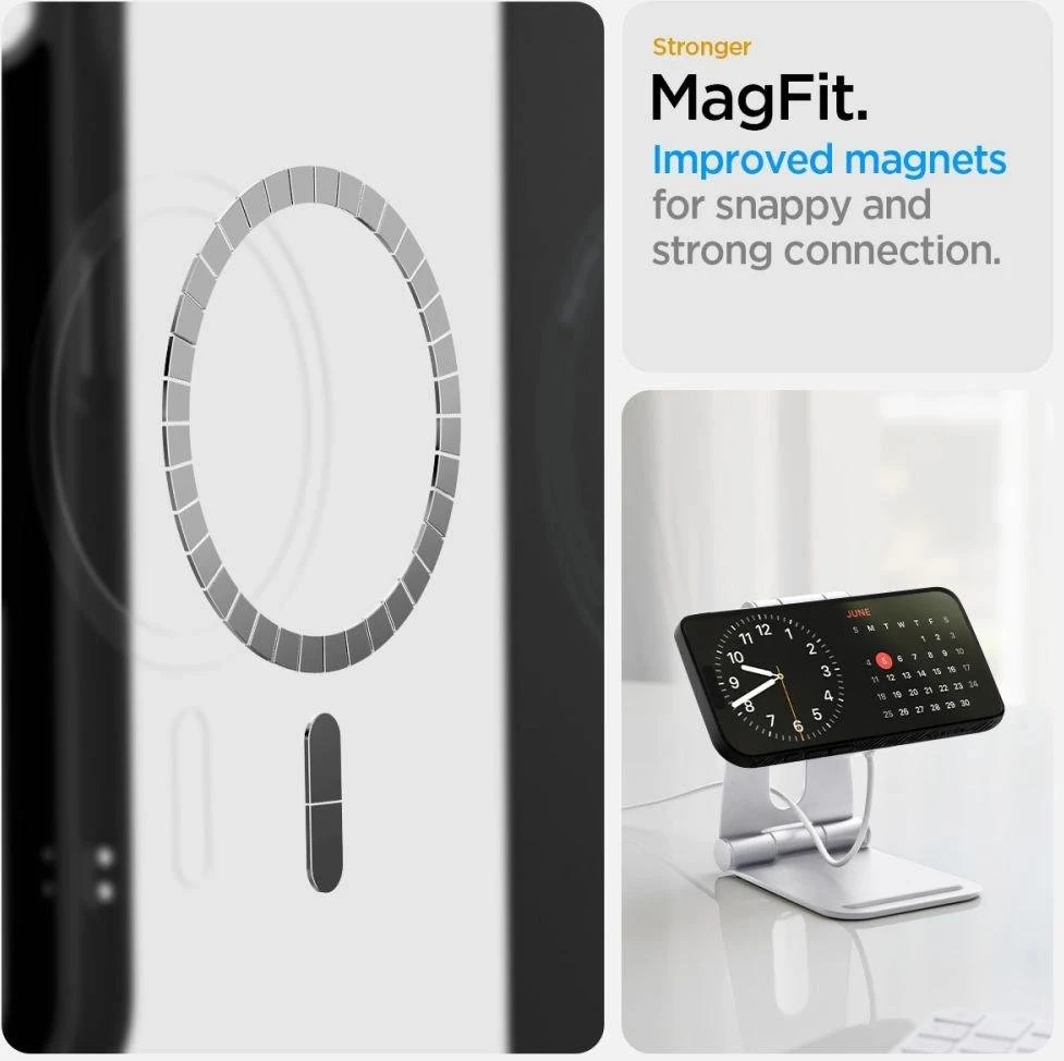 „Spigen Liquid Air MagSafe“ dėklas, skirtas iPhone 16e / 17e – matinis juodas