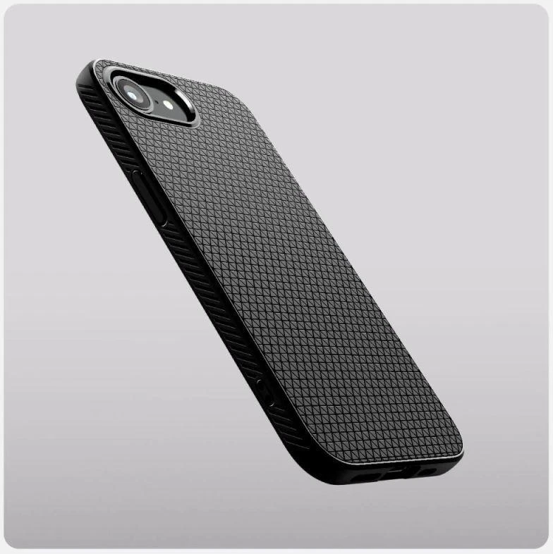 Spigen Liquid Air Mag MagSafe dėklas, skirtas iPhone 16e / 17e – matinė juoda