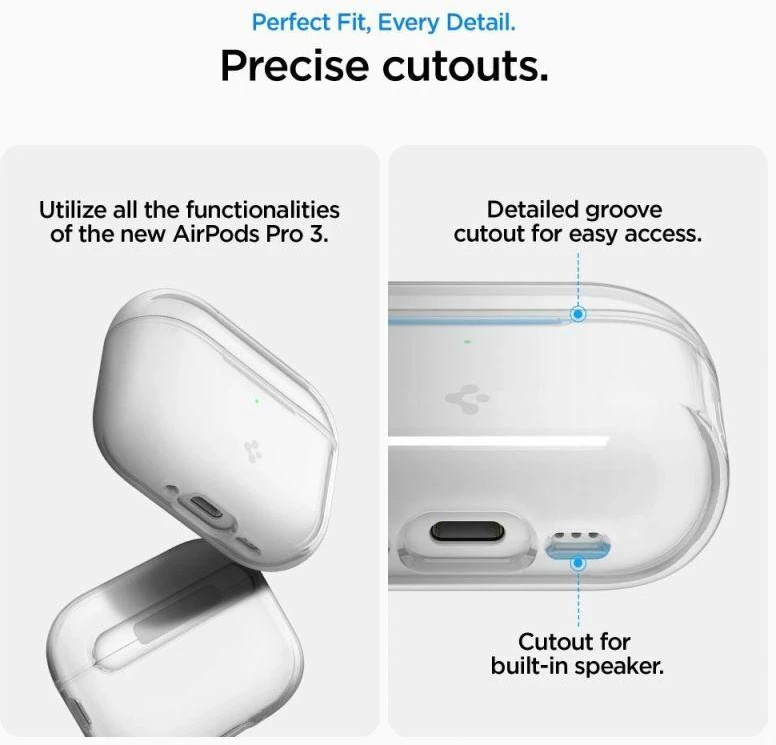 Spigen Liquid Crystal dėklas, skirtas AirPods Pro 3 - Skaidrus