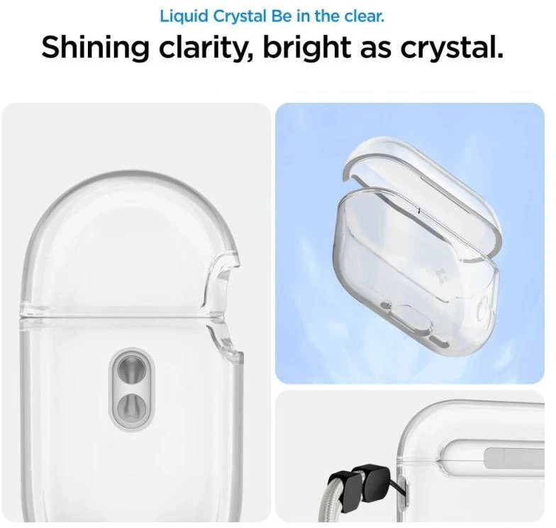 Spigen Liquid Crystal dėklas, skirtas AirPods Pro 3 - Skaidrus