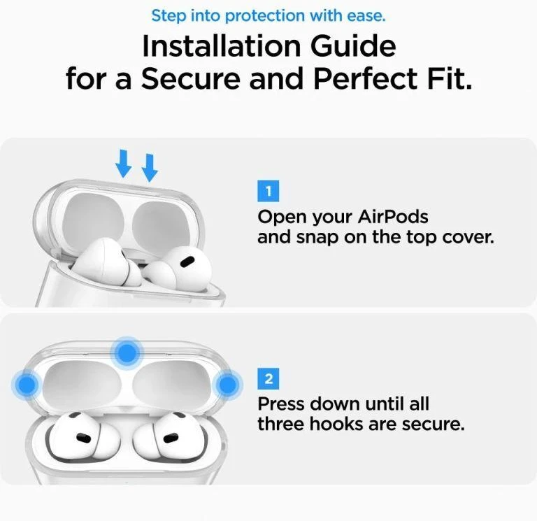 Spigen Liquid Crystal dėklas, skirtas AirPods Pro 3 - Skaidrus