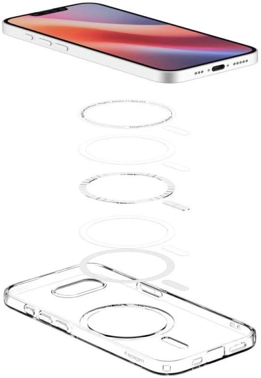 Spigen Liquid Crystal Mag MagSafe dėklas, skirtas iPhone 16e / 17e - Skaidrus