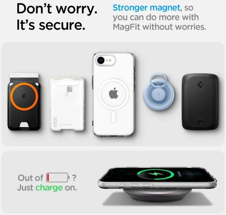 Spigen Liquid Crystal Mag MagSafe dėklas, skirtas iPhone 16e / 17e - Skaidrus