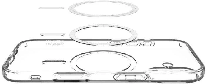 Spigen Liquid Crystal MagSafe dėklas skirtas Apple iPhone 17 – skaidrus and baltos spalvos
