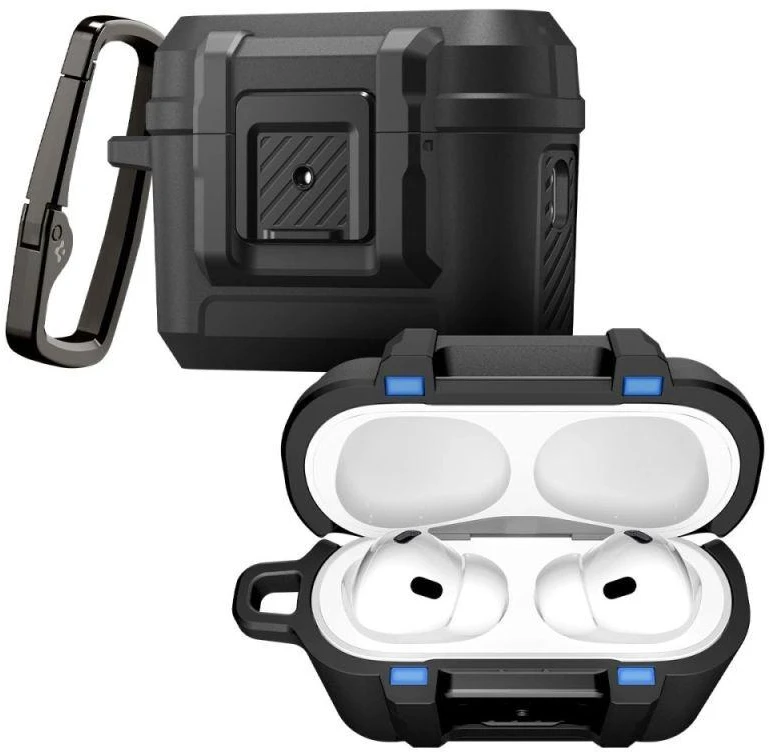 Spigen Lock Fit dėklas, skirtas AirPods Pro 3 - Juodas