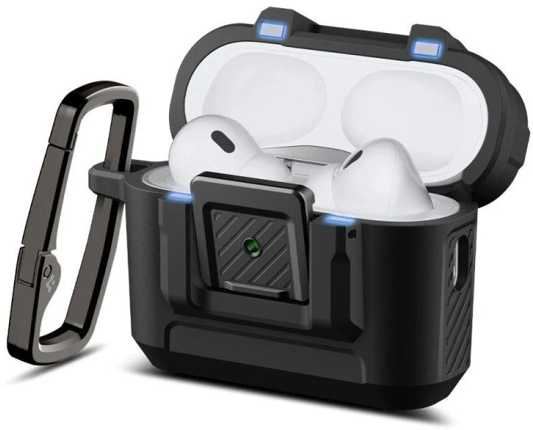 Spigen Lock Fit dėklas, skirtas AirPods Pro 3 - Juodas