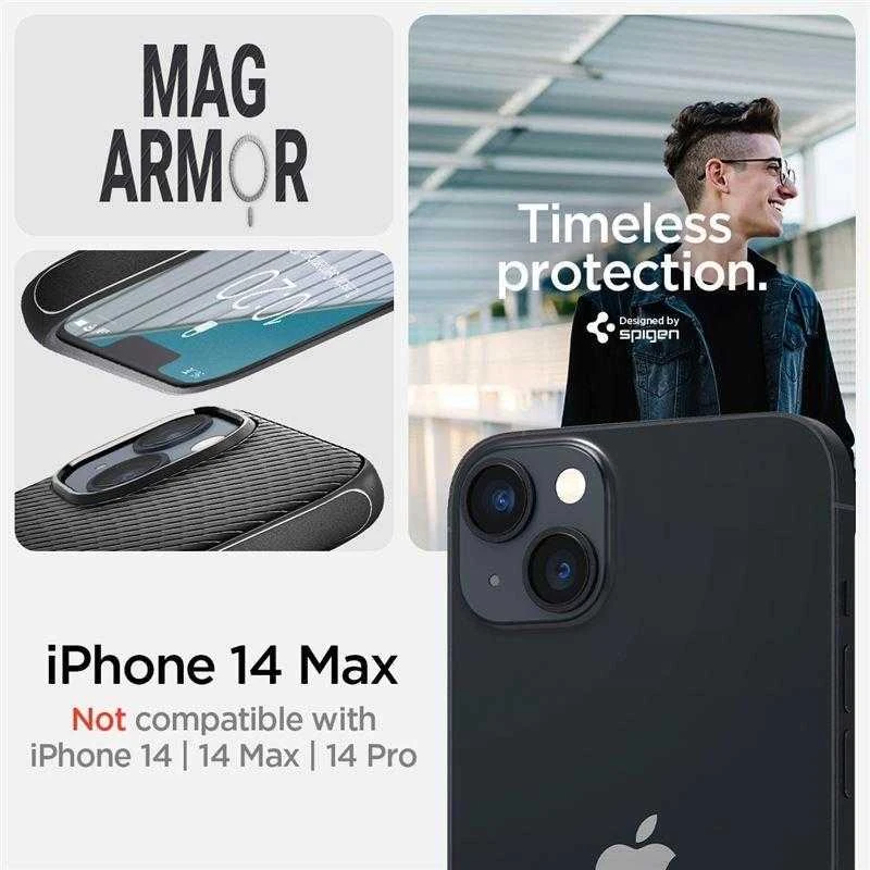 Spigen Mag Armor Apple iPhone 14 Plus dėklas telefonui juodos spalvos
