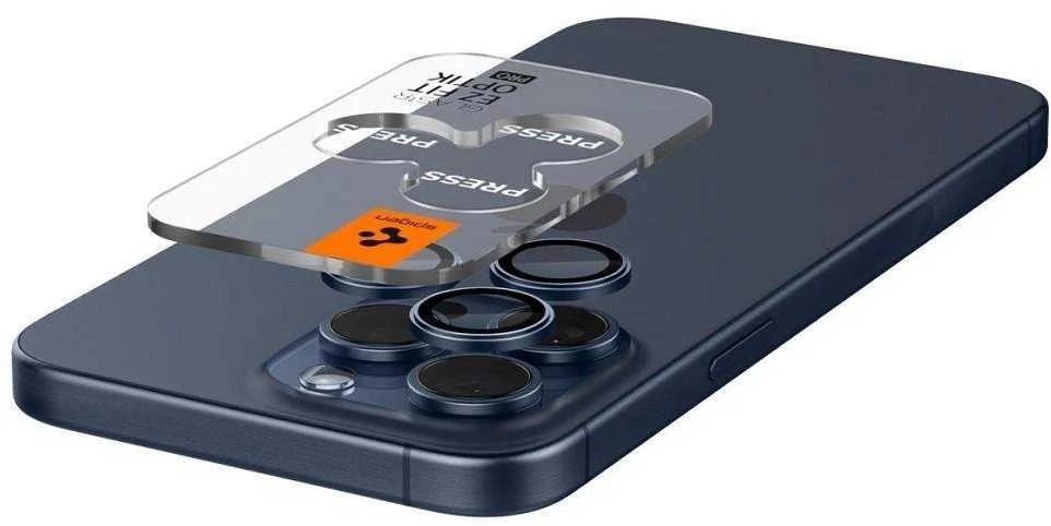 Spigen Optik.tR EZ Fit kameros apsauga skirta Apple iPhone 14 Pro / Pro Max / 15 Pro / Pro Max – Titanium Mėlyna 2 pcs.