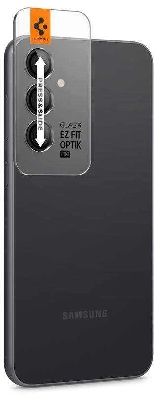 Samsung Galaxy S23 FE Spigen Optik. TR ”EZ FIT” kameros apsauga 2-pack juodos spalvos