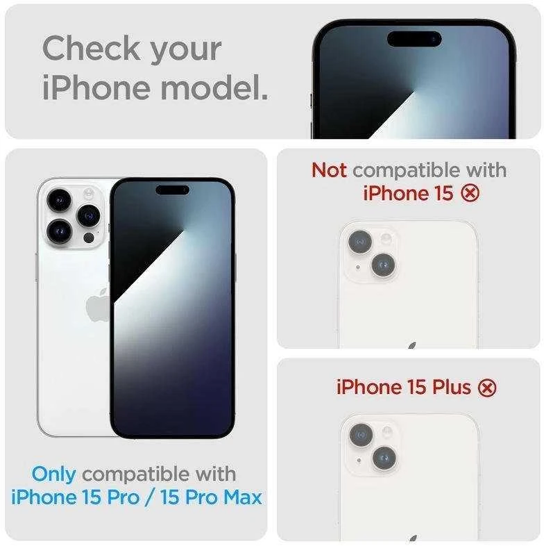 Kameros apsauga Apple iPhone 14 Pro / 14 Pro Max / 15 Pro / 15 Pro Max Spigen Optik. TR ”EZ FIT” Camera Protector 2-pack Clear