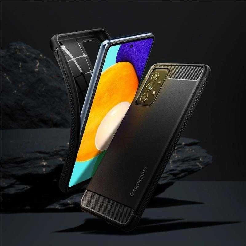 Spigen Rugged Armor Samsung Galaxy A52 / A52S dėklas telefonui matinės juodos spalvos