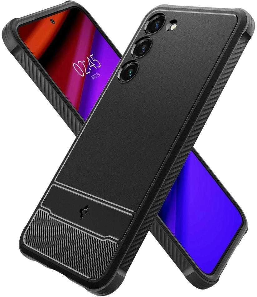 Spigen Rugged Armor Samsung Galaxy S23 dėklas telefonui matinės juodos spalvos
