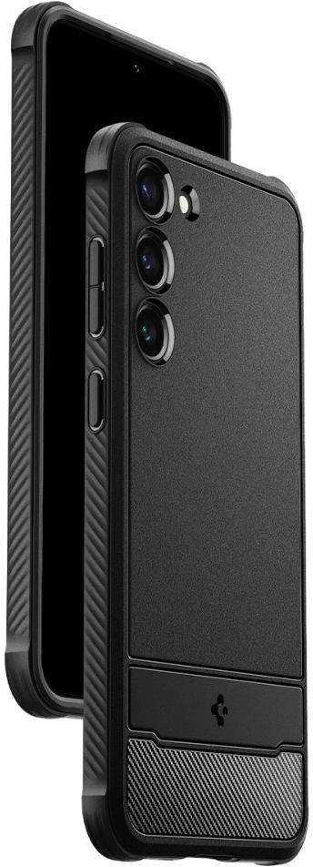 Spigen Rugged Armor Samsung Galaxy S23 dėklas telefonui matinės juodos spalvos