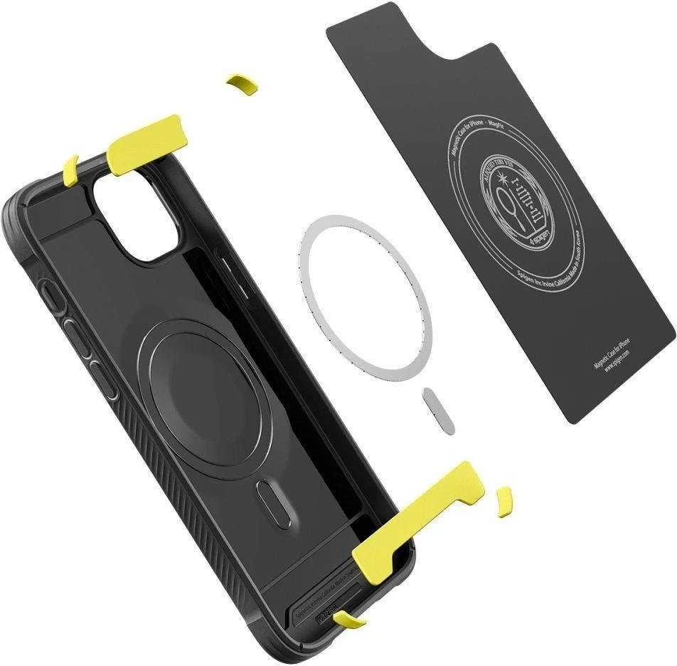 Spigen Rugged Armor Mag MagSafe Apple iPhone 14 – dėklas telefonui juodos spalvos