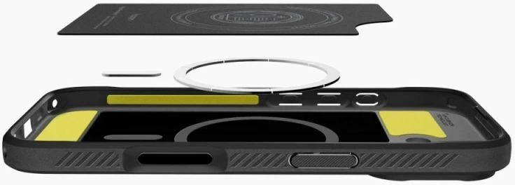 Spigen Rugged Armor MagSafe dėklas iPhone 17 - Matinė juoda