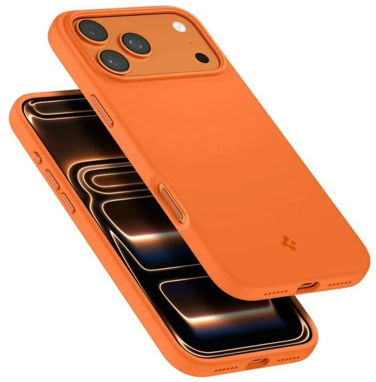 Dėklas Spigen SILICONE FIT MAG MagSafe iPhone 17 PRO COSMIC Oranžinis