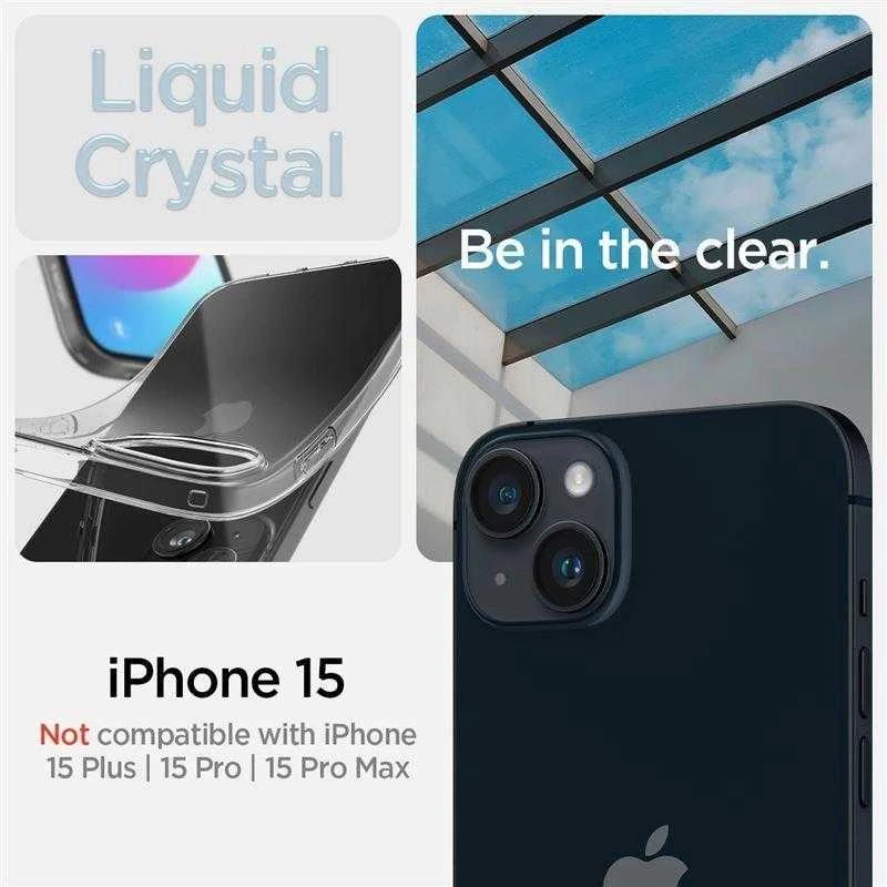 Dėklas SPIGEN LIQUID CRYSTAL IPHONE 15 CLEAR
