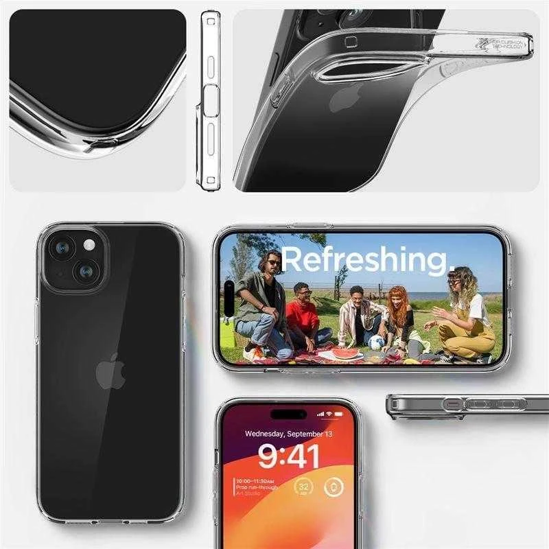 Dėklas SPIGEN LIQUID CRYSTAL IPHONE 15 CLEAR