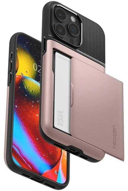 Dėklas Spigen Slim Armor CS, rose auksinis – Apple iPhone 15 Pro Max