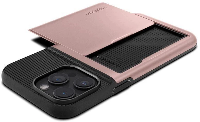 Dėklas Spigen Slim Armor CS, rose auksinis – Apple iPhone 15 Pro Max
