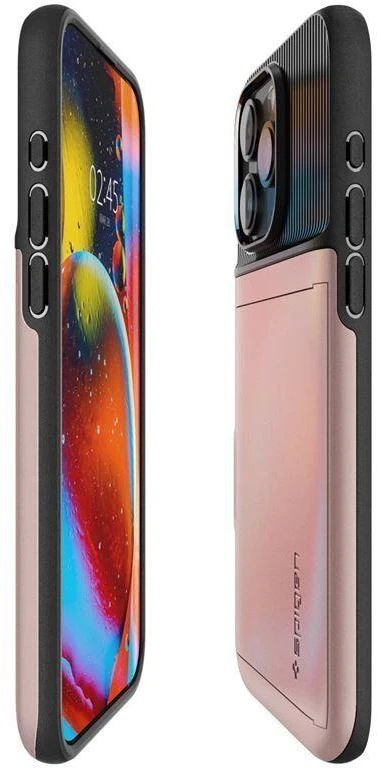 Dėklas Spigen Slim Armor CS, rose auksinis – Apple iPhone 15 Pro Max