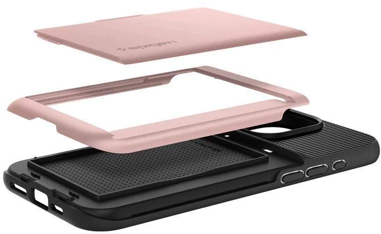 Dėklas Spigen Slim Armor CS, rose auksinis – Apple iPhone 15 Pro Max