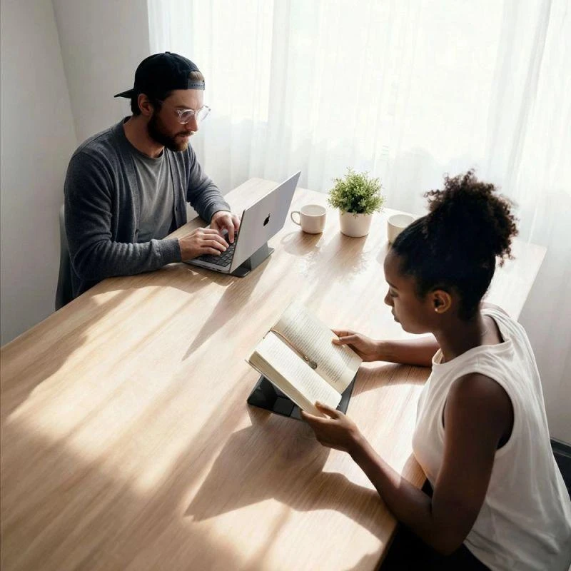 Spigen Slim Fold Nešiojamas kompiuteris & Planšetė Stand LD201-S8, juodas